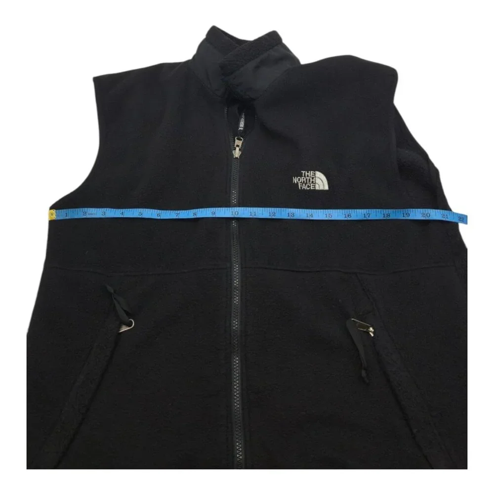 Vtg NORTH FACE Vest men L Black Fleece Half Dome Gorpcore USA Outdoor Camping - Picture 5 of 7